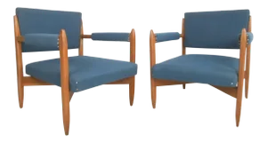 1970s Mid-Century Modern Armchairs - a Pair