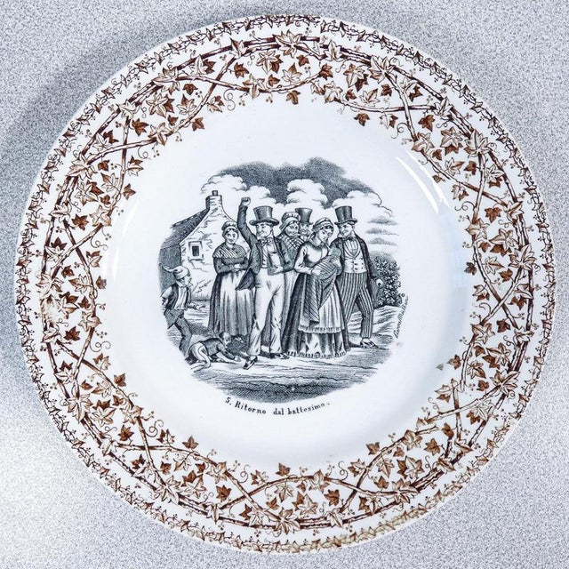 Wedding Series Plates in Porcelain by S.C.Richard, 1890s For Sale - Image 15 of 18