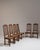 Wood Set of Six Early 20th Century French Chestnut Brown Renaissance Oak Dining Chairs For Sale - Image 7 of 15