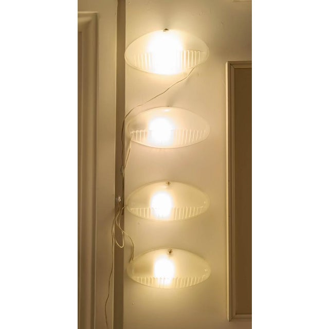 Artemide Moulded Shaped Glass Wall Lamp from Artemide, Italy, 1960s For Sale - Image 4 of 6