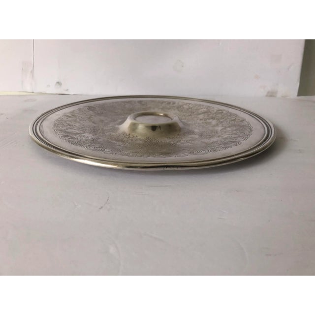 English Vintage Rogers H’dourves Tray Silverplate 12” For Sale - Image 3 of 5