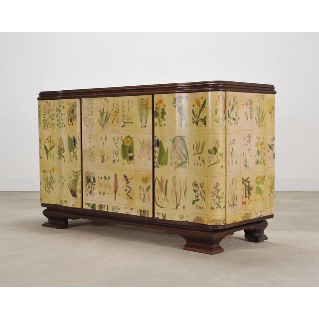 Mid 20th Century 1940s Swedish Modern Nordens Flora Botanical Sideboard Cabinet For Sale - Image 5 of 18