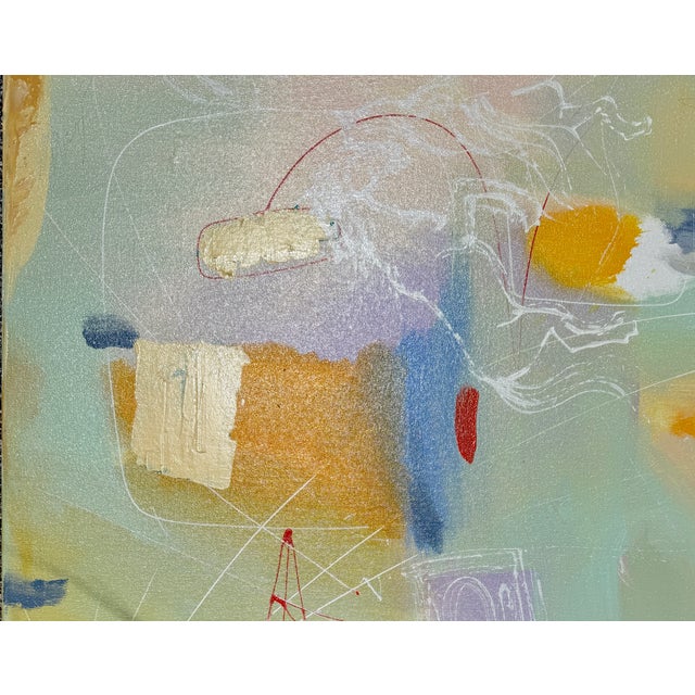 Textile "European Memories", Acrylic on Canvas by Joe Davis For Sale - Image 7 of 9