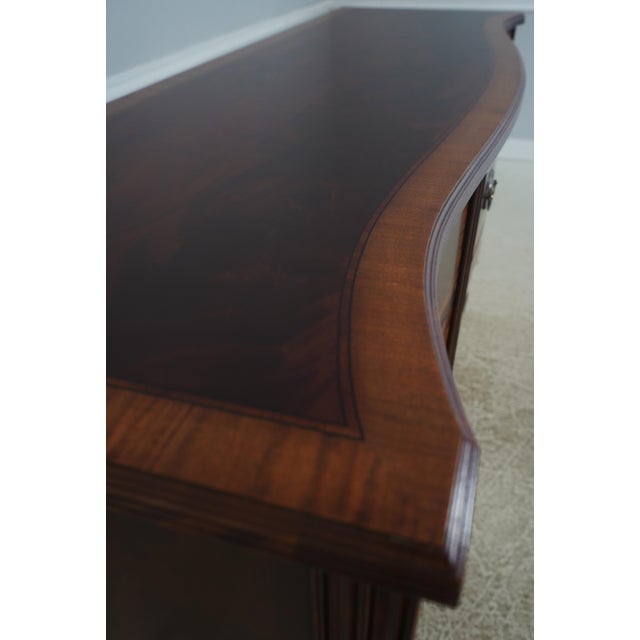 Craftique Mahogany Inlaid Bowfront Sideboard For Sale - Image 11 of 18