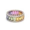 Natural 8.19 cts rainbow sapphire & 0.59 cts diamond band ring in 18k gold For Sale In New York - Image 6 of 18