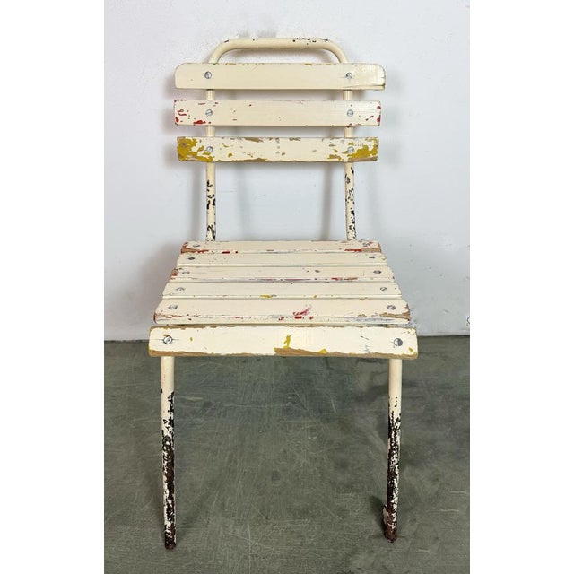 Mid-Century Modern Vintage Industrial Beige Chair, 1960s For Sale - Image 3 of 18