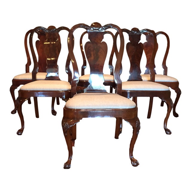 1990s Karges Queen Anne Side Chairs Set of 6 Chairish
