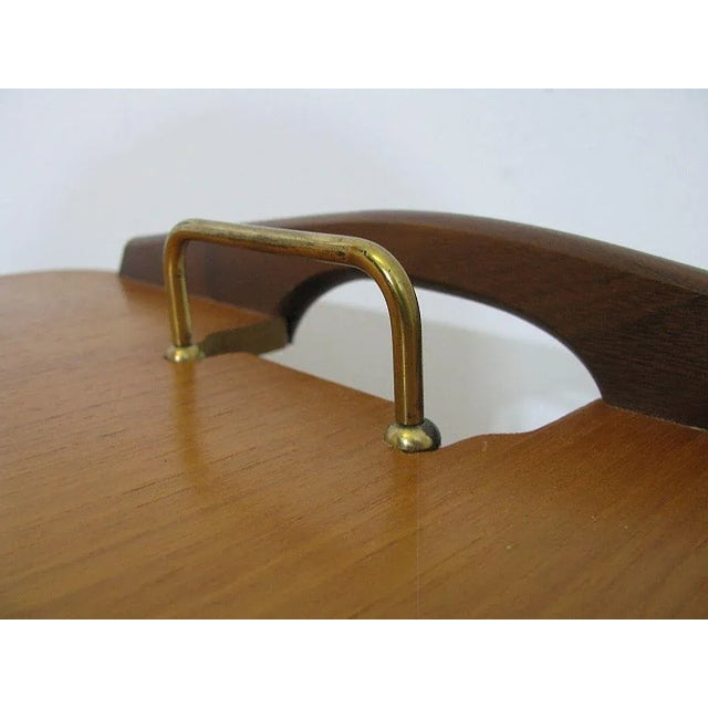 Folding Teak and Oak Serving Tray by Aase Dreieri Ganddal, Norway, 1960s For Sale - Image 14 of 18