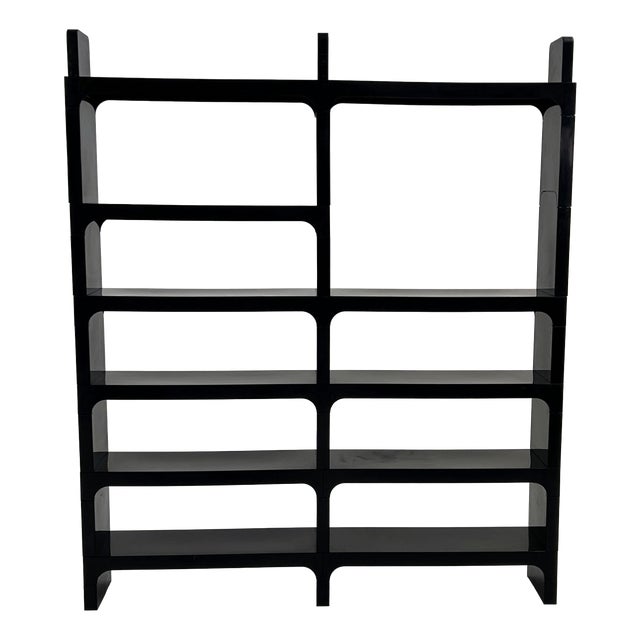 Black Modular Shelf by Olaf Von Bohr for Kartell, 1970s For Sale