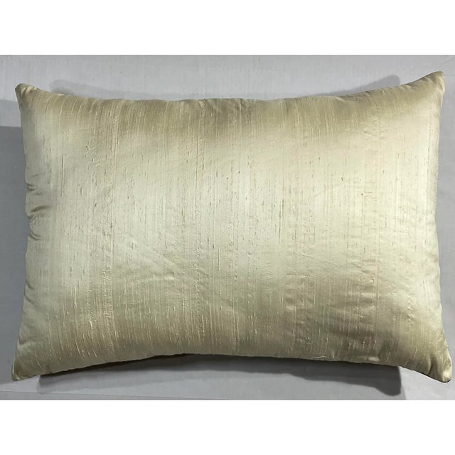 Blue Single Large Cactus Silk Pillow For Sale - Image 8 of 9