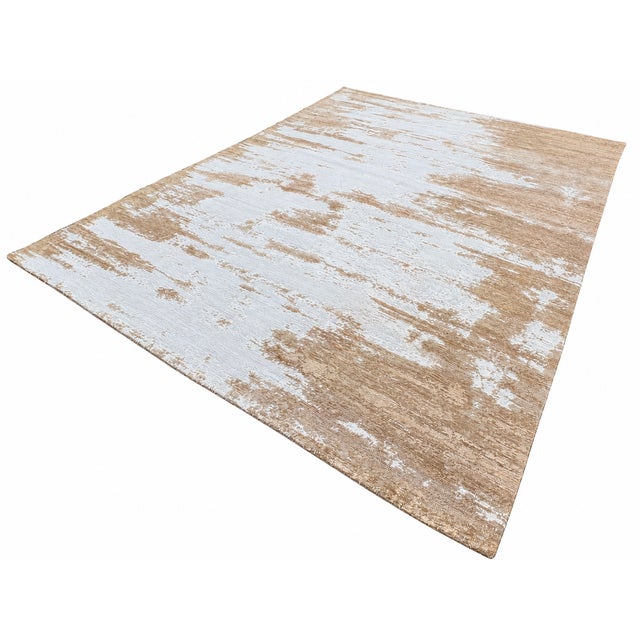 Rh Kasir Wool & Silk Rug – 10' X 14' Wheat/Camel | Hand-Knotted Wool & Silk For Sale - Image 13 of 18