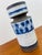 Mid-Century Modern Vintage 1960s Danish Modern Style Blue & White Studio Pottery Vase For Sale - Image 3 of 6