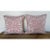 A graceful pair of custom pillows designed by Melissa Levinson, crafted from a Fortuny-like printed textile featuring a...