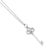 Modern Tiffany & Co. Keys 18k White Gold Pave Diamond Mini Crown Key Pendant Necklace For Sale - Image 3 of 9