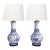 Large Pair Chinese Blue & White Bottle-Form Lamps For Sale