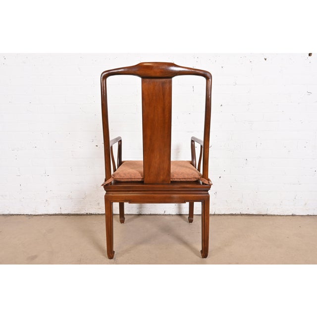 Henredon Hollywood Regency Chinoiserie Sculpted Mahogany Dining Chairs, Set of Six For Sale - Image 10 of 12