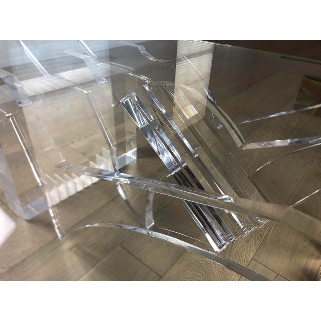 1990s Joseph Galvan- Icarus Lucite Coffeee Table 1990 For Sale - Image 5 of 8