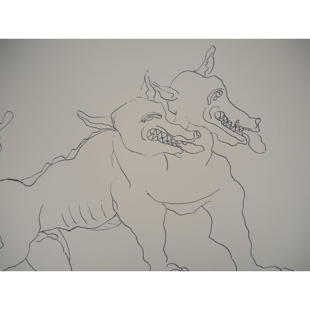 Ossip ZADKINE Mythology: Hercules and Cerberus, 1960 Original lithograph Signed in pencil and signature in the plate...