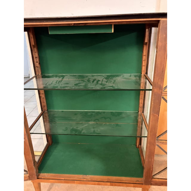 Display Case with Mouth-Blown Glass Panes and Streaks, 1870 For Sale - Image 3 of 4