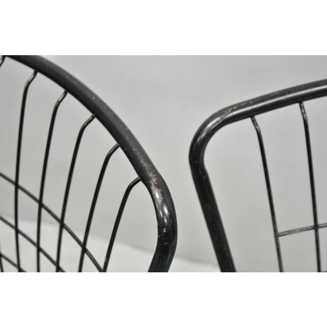 Vintage Daystrom Mid Century Modern Black Metal Kitchen Dining Chairs, Set of 6 For Sale - Image 13 of 18