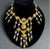 Vintage Gold Bib Statement Necklace Waterfall Pendants Egyptian Cleopatra Vendome For Sale - Image 11 of 11