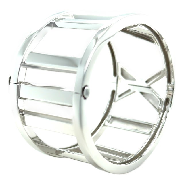 Tiffany & Co. 18ct White Gold Atlas Cuff Bracelet 77.06g For Sale
