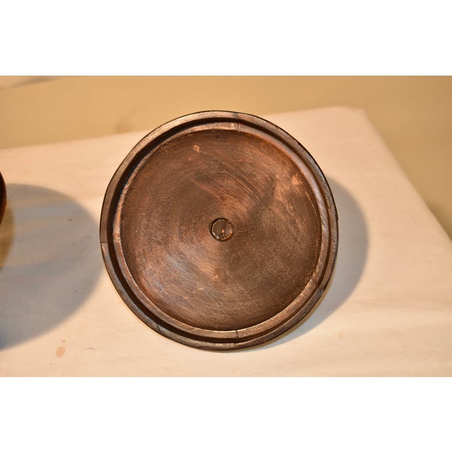 19th Century Treen Pedestal Box With Lid For Sale - Image 12 of 12