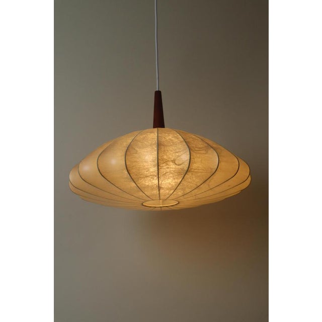 Cocoon Flower Pendant Lamp attributed to Friedel Brauer for Goldkant, 1960s For Sale - Image 11 of 16