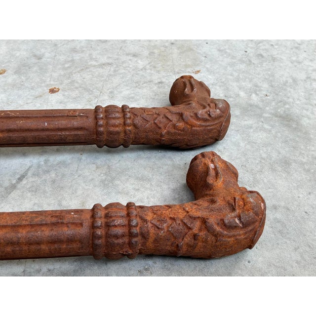 Large French Cast Iron Fountain Spouts, Overall Length 18.5 Inches For Sale In Dallas - Image 6 of 12