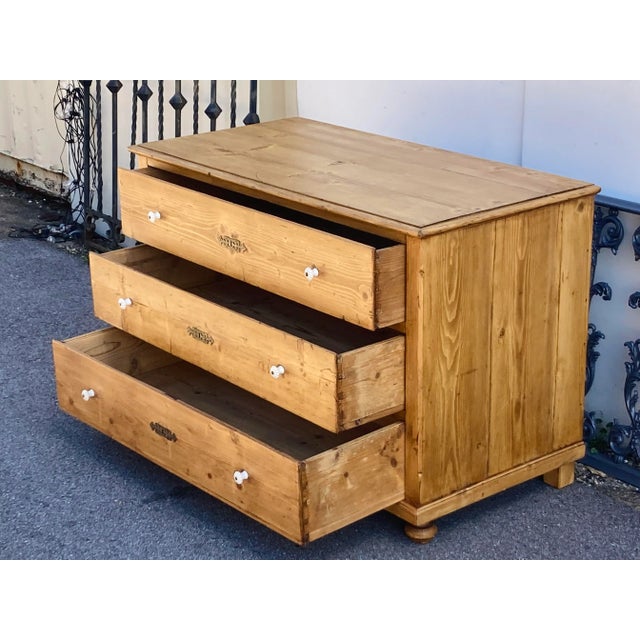 Pine Chest of Three Drawers, Hungary For Sale - Image 10 of 14