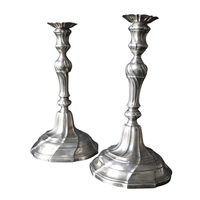 Louis XV Silver Candlesticks from Mons, Bergen, Austria, 1780, Set of 2 For Sale - Image 10 of 10