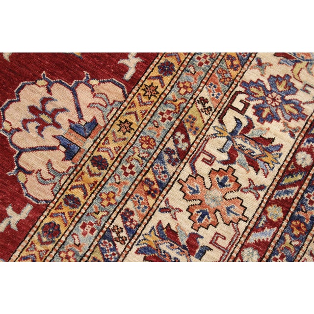 Southwestern Super Kazak Red/Beige Wool Rug - 8'10'' X 12'0'' For Sale In New York - Image 6 of 10