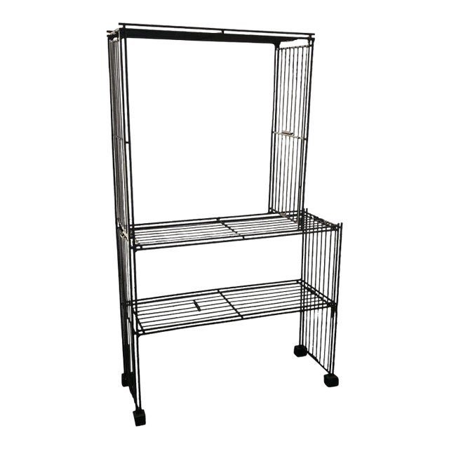 1950s Mid-Century 3-Tier Iron Wire Art Display Shelf Bookshelf Etagere For Sale