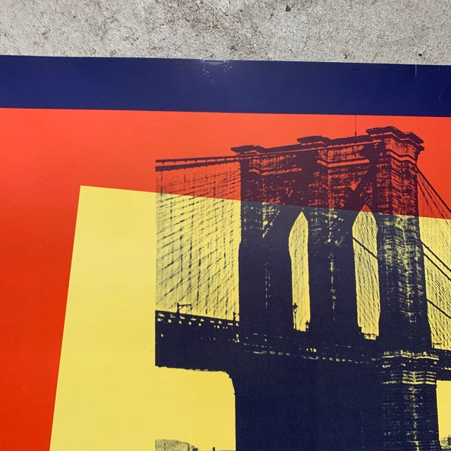 Andy Warhol Rare Vintage Andy Warhol 1983 Lithograph Print Pop Art Poster Brooklyn Bridge For Sale - Image 4 of 12