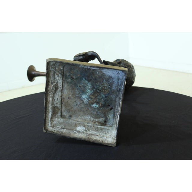 Bronze Signature Statuary A6862 Bronze Trumpet Player Sculpture For Sale - Image 8 of 9