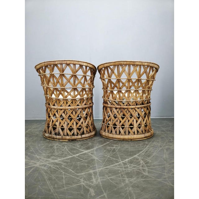 Italian Bamboo and Rattan Lounge Chairs, 1960s, Set of 2 For Sale - Image 17 of 18