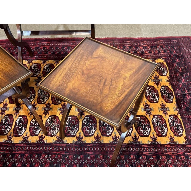 English Mahogany Nesting Tables, 1950s, Set of 3 For Sale - Image 13 of 15