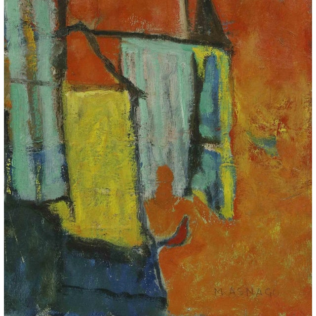 Mid-Century Modern Mario Asnago, Landcape, Original Oil Painting, Mid-20th-Century For Sale - Image 3 of 4
