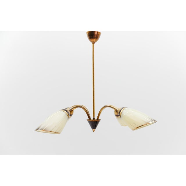 Mid-Century Modern Four-Armed Brass Sputnik Lamp, 1950s For Sale - Image 13 of 13