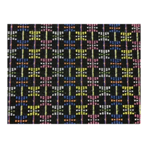 Woven Designer Black White Yellow Orange Purple Green Royal Blue MCM Geometric Abstract Upholstery Fabric