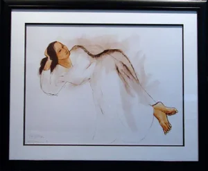 R C Gorman Poster "Shadow"Hand Signed by Rc Gorman Framed Vintage Gallery Poster