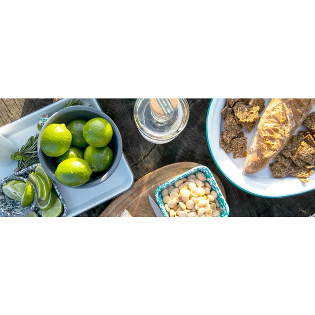 American Crow Canyon Home Enamelware, Stinson Speckle 8" Flat Salad Plates in Grey - Set of 4 For Sale - Image 3 of 6