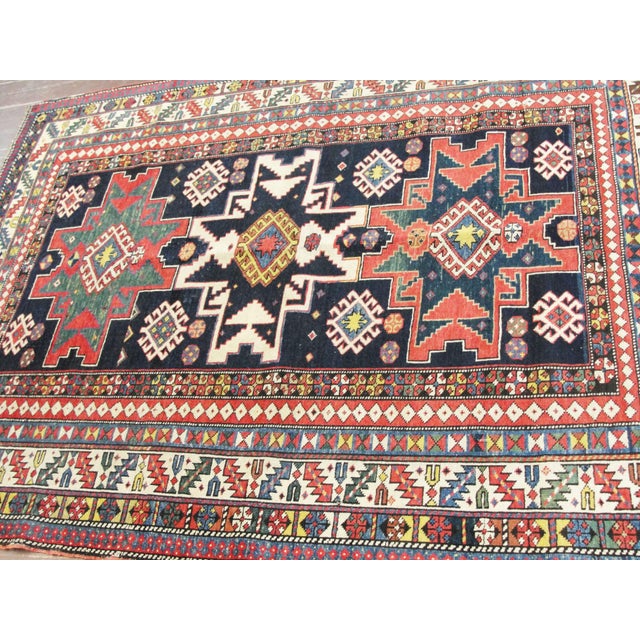 Antique Caucasian Kazak Rug For Sale - Image 4 of 10