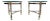 Jansen Style Chrome & Brass Demi-Lune End Tables in Baguès For Sale