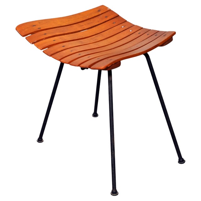 Elevate your space with this stunning Mid-Century Modern stool designed by the legendary Arthur Umanoff for Shaver Howard...