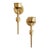 Vintage Brass Wall Candle Holders - a Pair For Sale