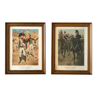 Pair of Vintage Soldier Art Prints Framed For Sale
