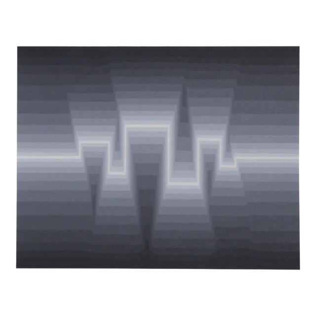 1980s Roy Ahlgren, "Uruk", Op Art Screenprint For Sale