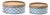 Metal Patterned Canister with Natural Wood Lid (Set of 2) For Sale