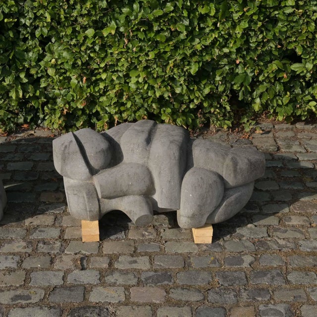 Jan Keustermans, Abstract Sculpture, Belgian Blue Stone For Sale - Image 4 of 16